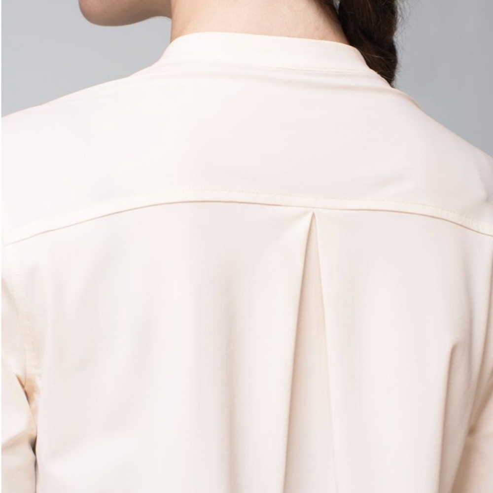 2014 Lululemon Get It On Blouse Angel Wing White Long Sleeve - Retired Rare - Picture 8 of 14